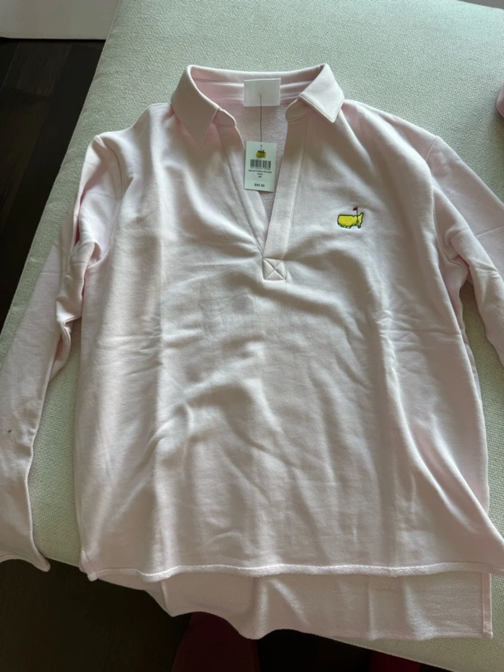 Masters Light Pink Polo with Yellow Embroidered Logo - Picture 2 of 2